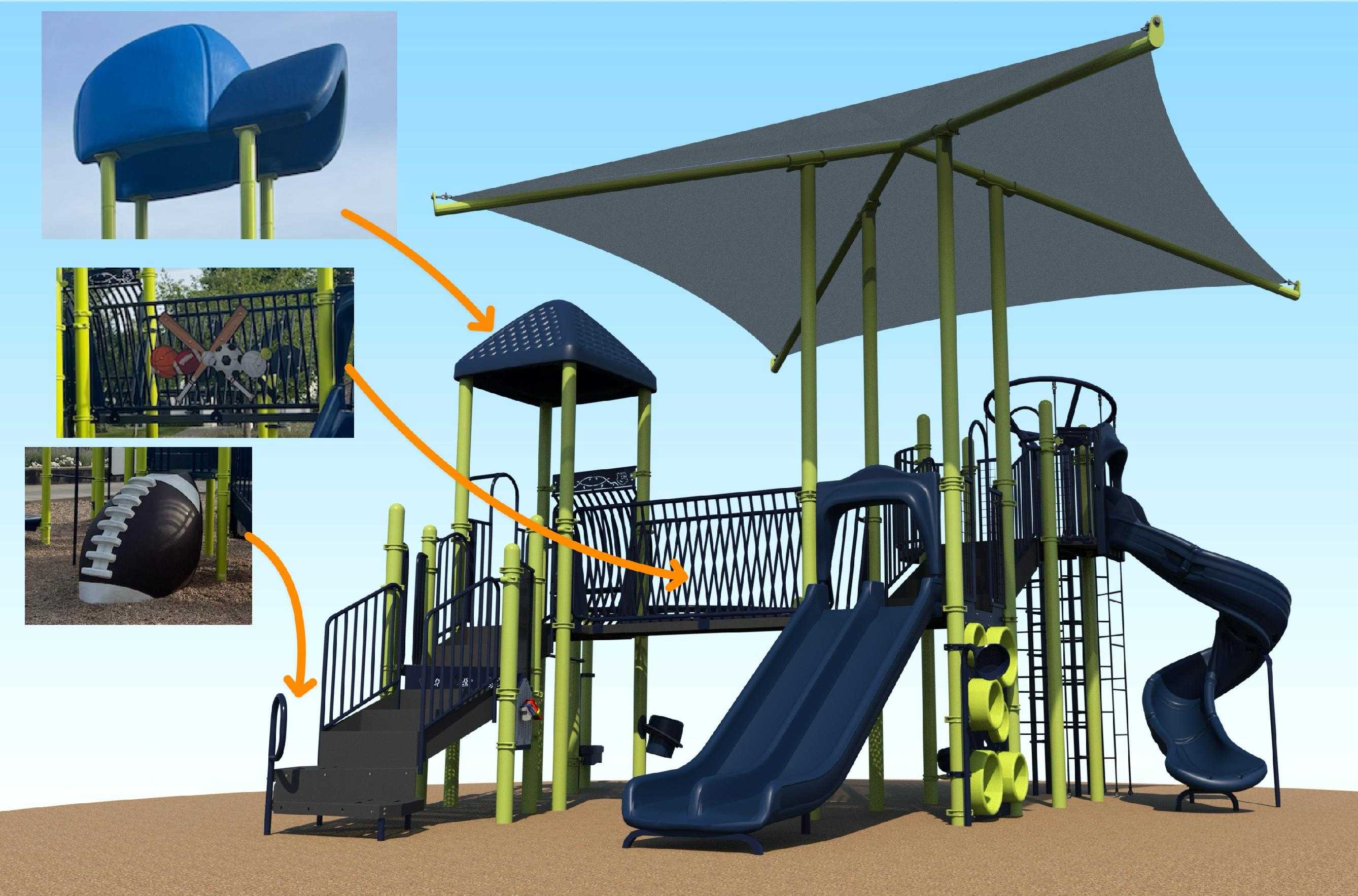 Del Stephenson Play Structure Replacement V2 Shade 
